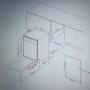 Skizze des PKM GSP12-4DFI vollintegrierten Geschirrspülers mit Maßangaben für den Einbau.