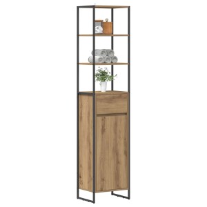 vidaXL Badezimmerschrank mit Tür Kunsthandwerk Eiche 40 x 30 x 180 cm 886497