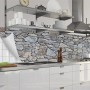 Küchenrückwandfolie Massimo mit Steinwand-Optik, selbstklebend, 280x60 cm.
