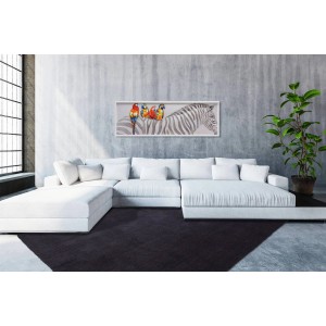 Lalee Teppich Velluto 400 Graphit, 120x170 cm, Kurzflorteppich im Wohnzimmer.