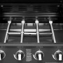 El Fuego Gasgrill Columbus, 4 Brenner, offen. Detailaufnahme der Brenner und Bedienelemente.