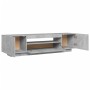 VidaXL TV-Schrank, Betongrau, 160 cm breit, mit LED-Beleuchtung und offenen Fächern.