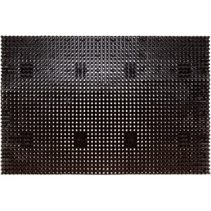 Braune Grasmatte, 40x60 cm, für den Außenbereich. Fußmatte mit Noppenstruktur.