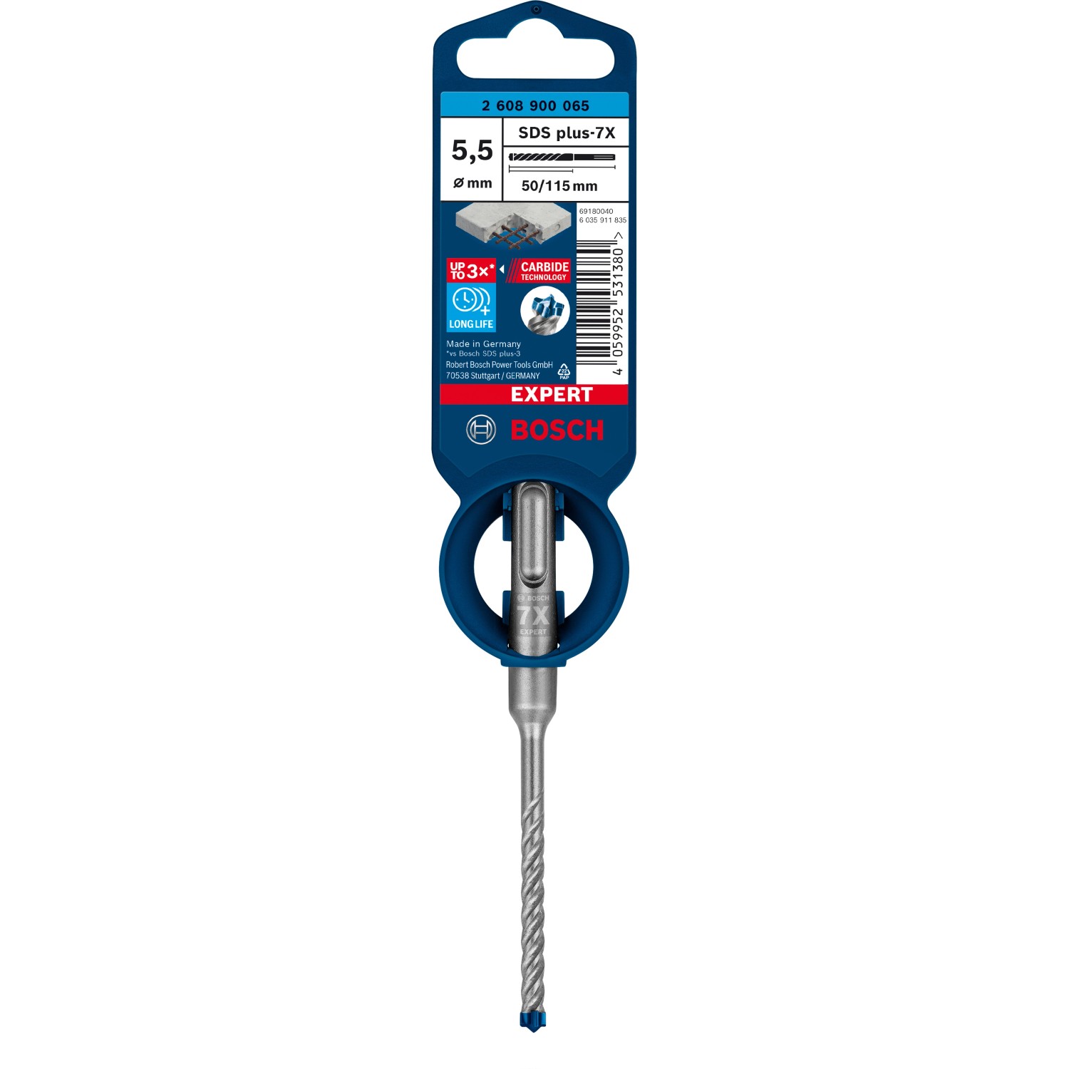 Bosch Expert Hammerbohrer SDS Plus-7X 5,5 mm x 50 mm x 115 mm günstig online kaufen