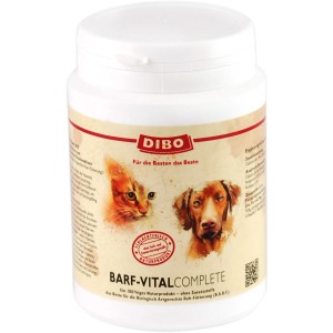 Dibo Barf Vital Complete Ergänzungsfutter für Hunde und Katzen, 150g Dose.