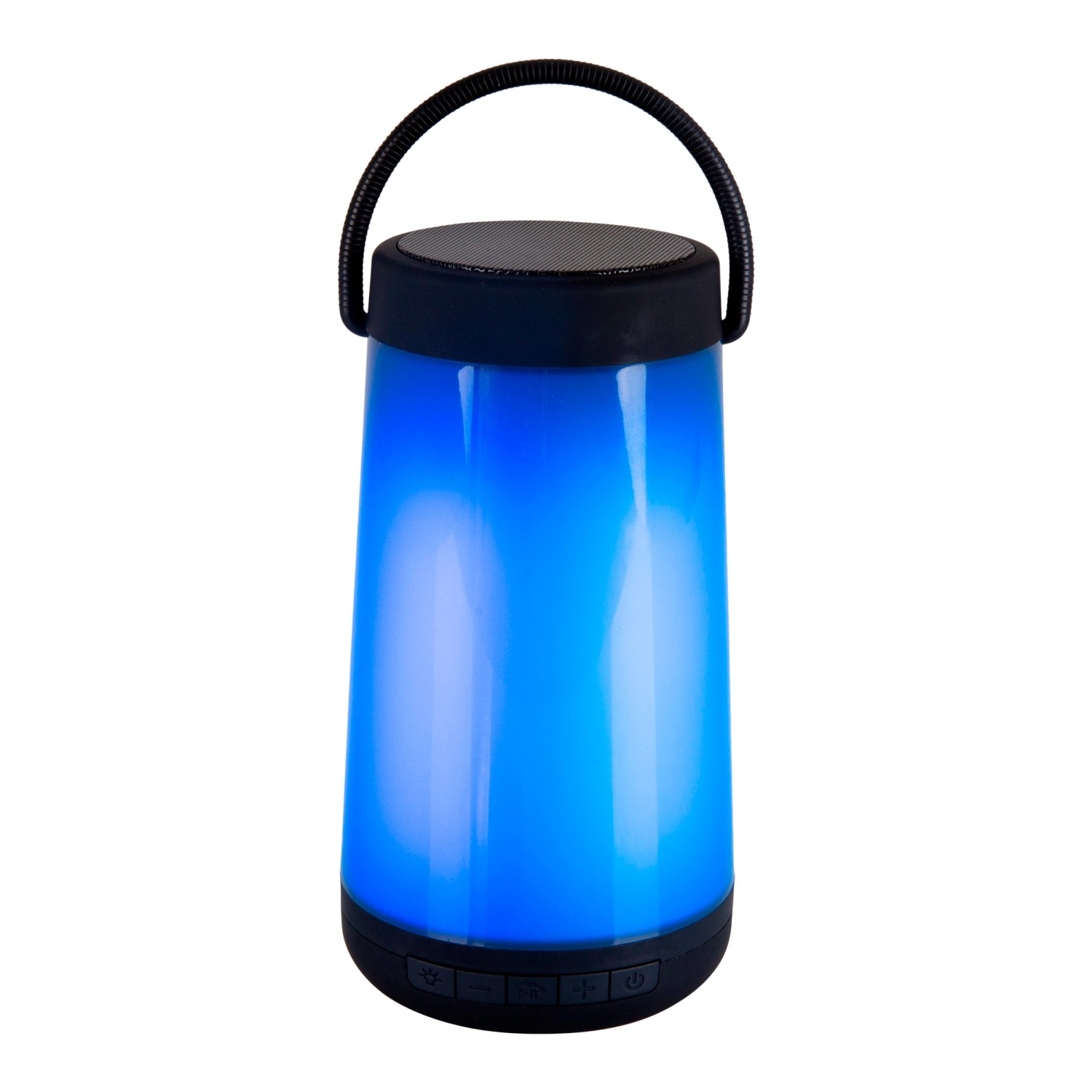Näve LED-Außentischleuchte Festa mit Bluetooth-Speaker Schwarz Ø 9 cm x 18 günstig online kaufen