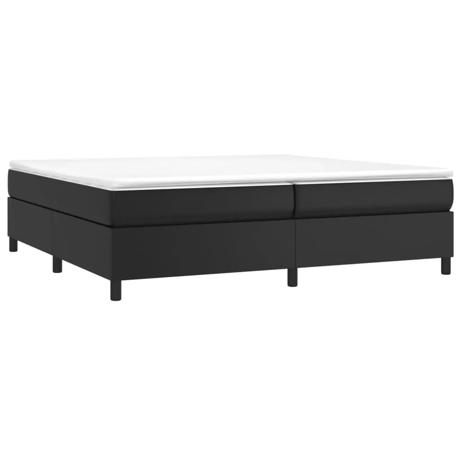 vidaXL Boxspringbett mit Matratze Schwarz 200x200 cm Kunstleder 3144626 günstig online kaufen