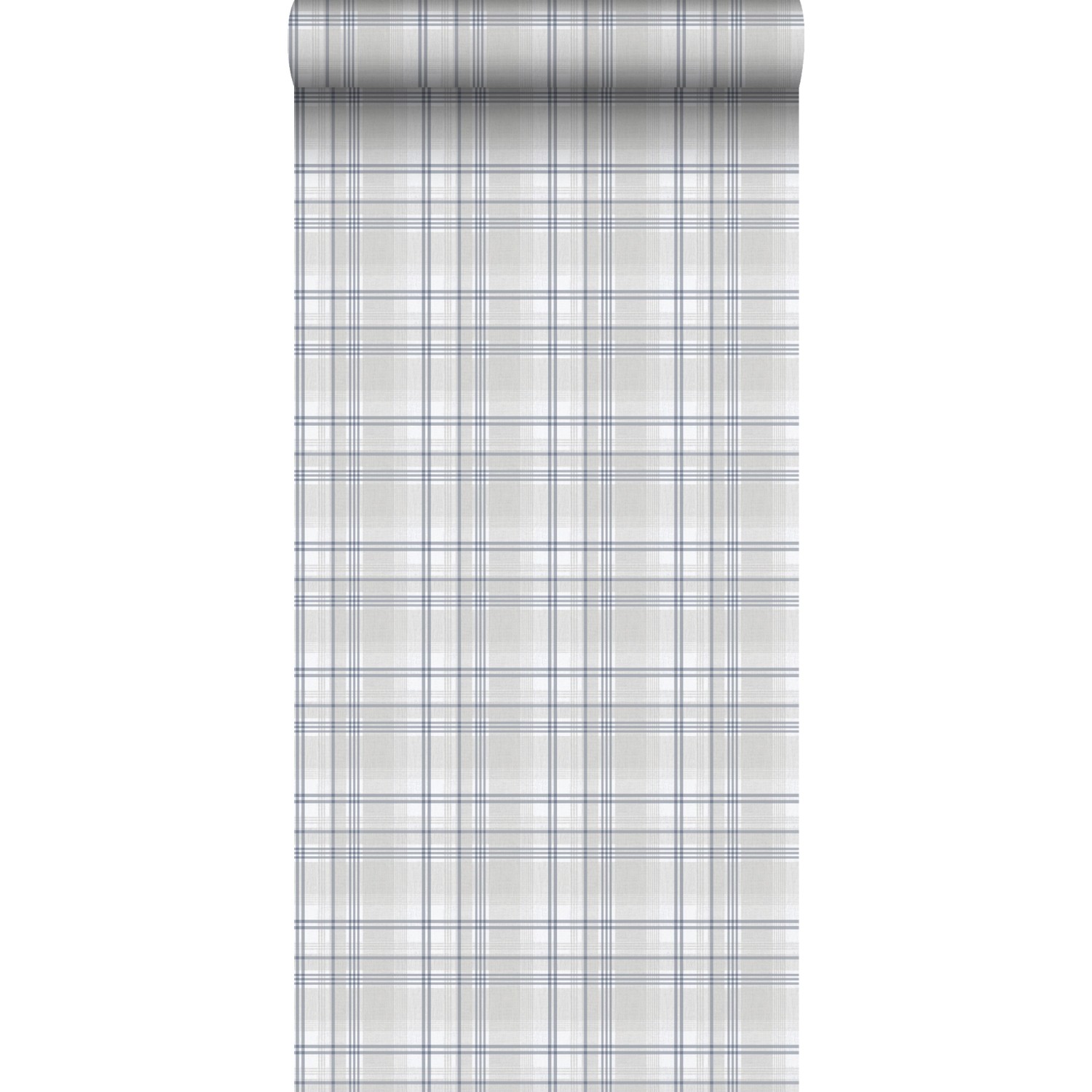 Sanders & Sanders Tapete Karomuster Blau und Grau 53 cm x 10.05 m günstig online kaufen