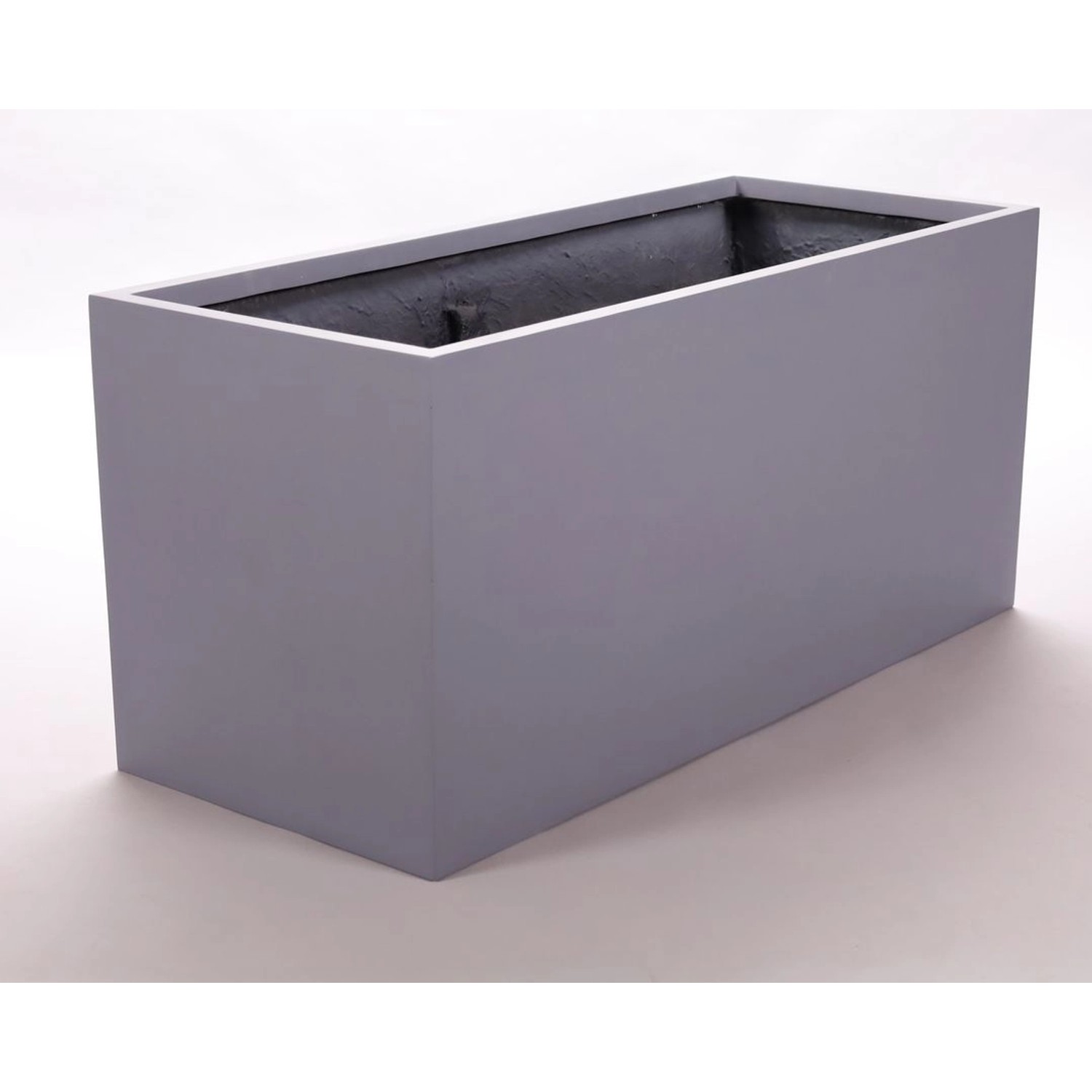 Elegant Einrichten Pflanzkübel Fiberglas Rechteckig 120x50x55cm Grau günstig online kaufen