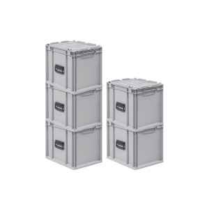PROREGAL Spar Set 5x Eurobox Nextgen Portable HxBxT 335 x 30 x 40 cm 30 Liter Eurobehälter Transportbox Transportbehälter Stapelbehälter