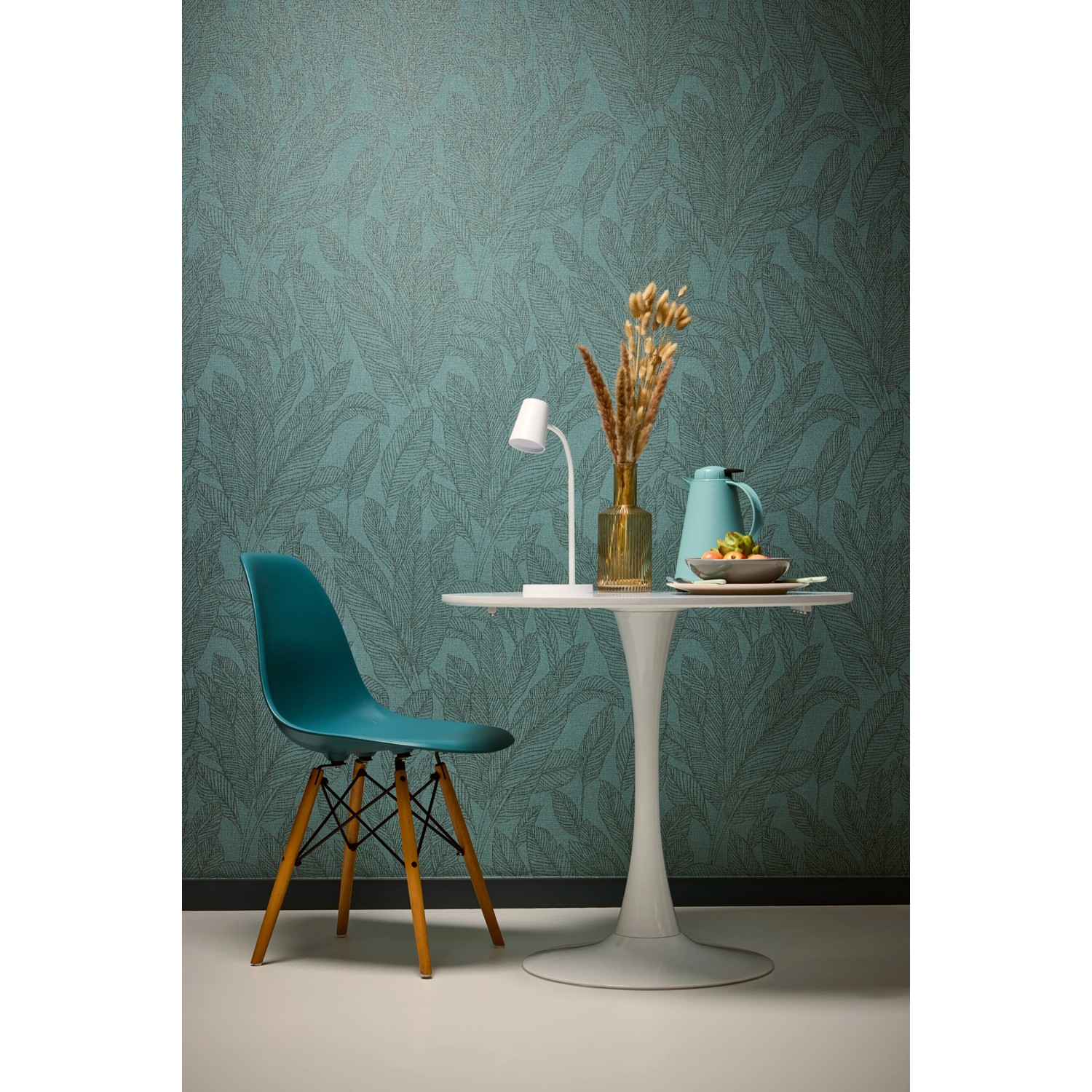 AS Creation Vliestapete Floral 10,05 x 0,53 m Petrol FSC®_5