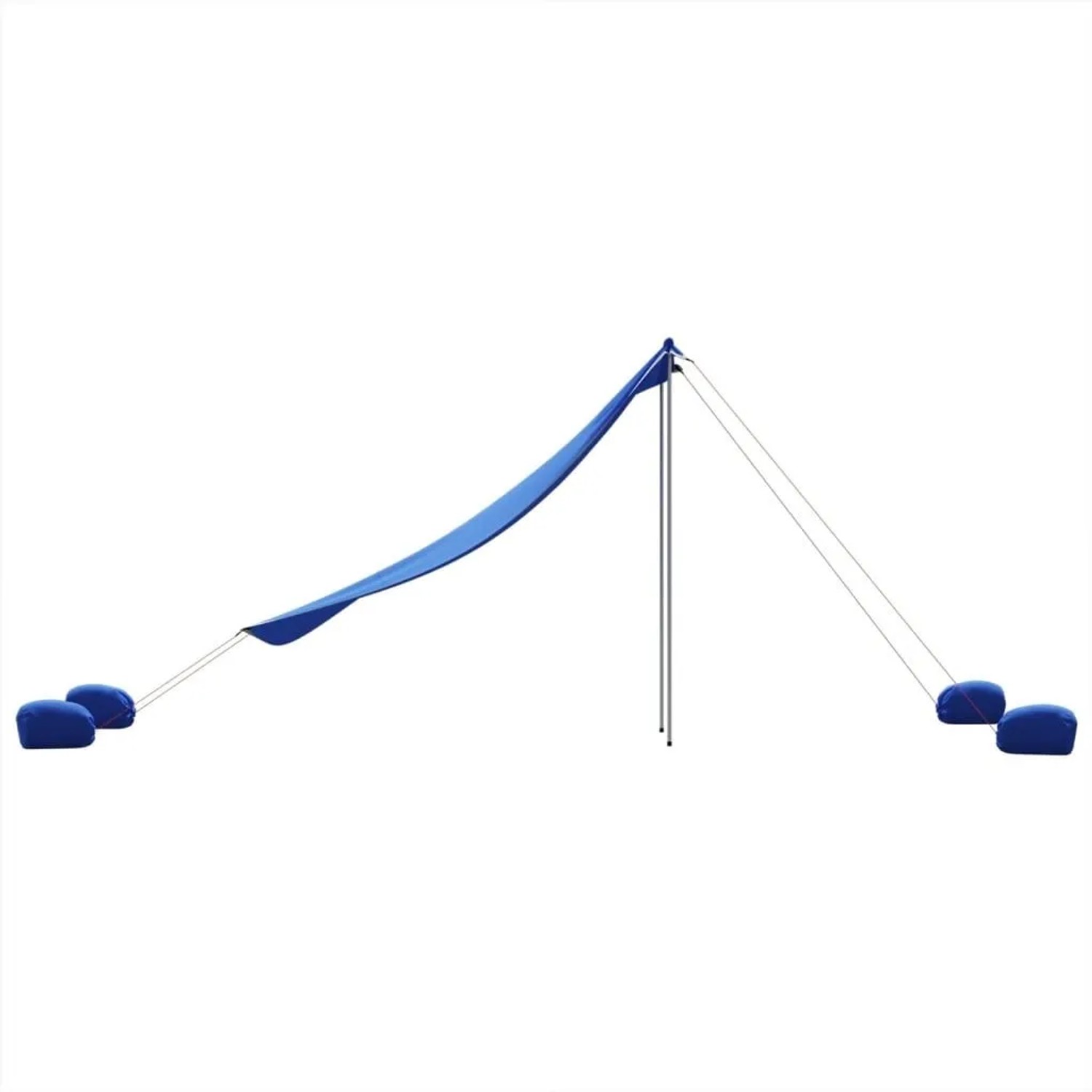 vidaXL Strand-Schattenzelt mit Sandsäcken Blau 214x236 cm 4008641_5