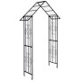 Schwarzer Costway Rosenbogen aus Metall mit Dach, 140x40x223cm, für Garten und Rankpflanzen.