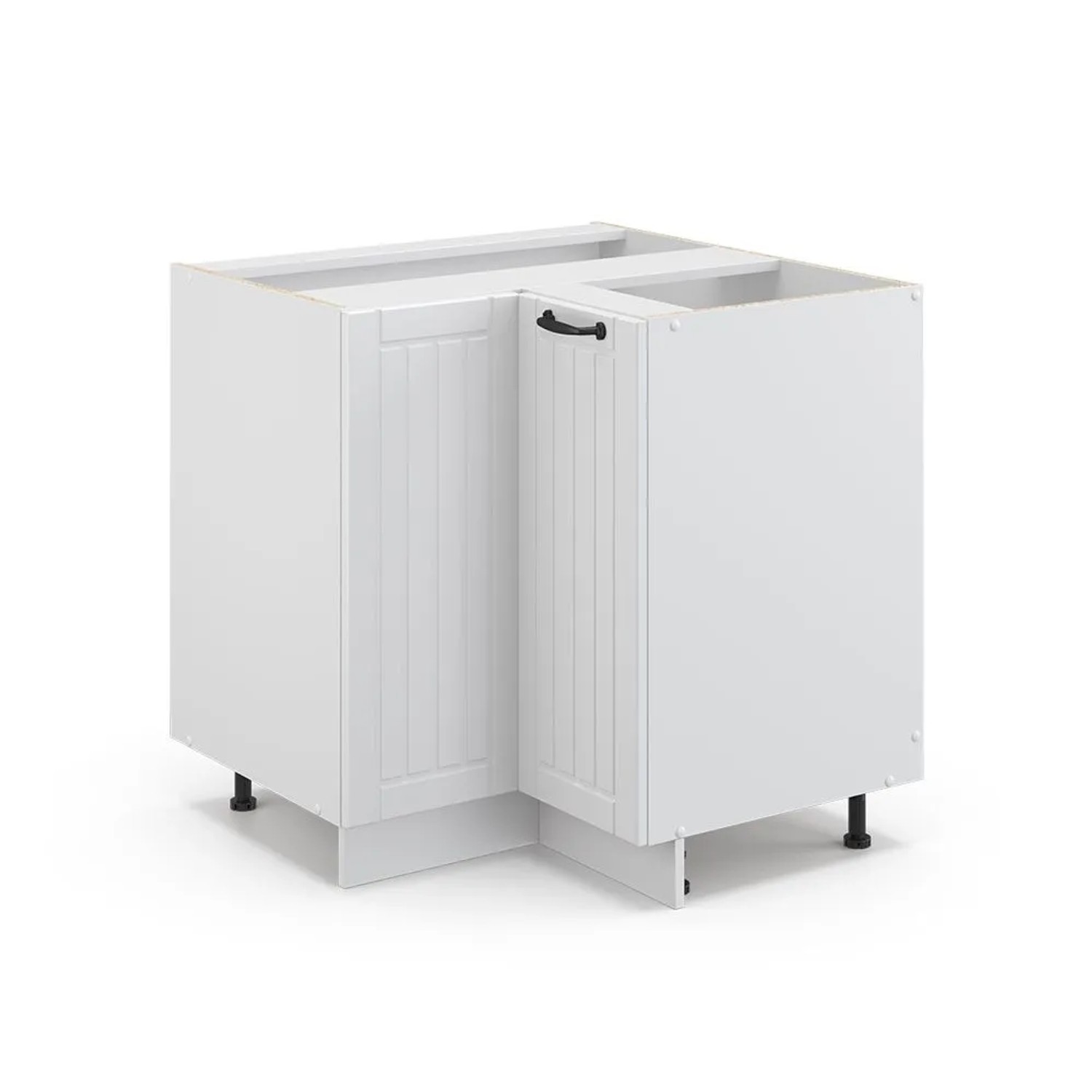 Vicco Eckunterschrank Fame-Line Weiß Landhaus Weiß 81 cm ohne Arbeitsplatte