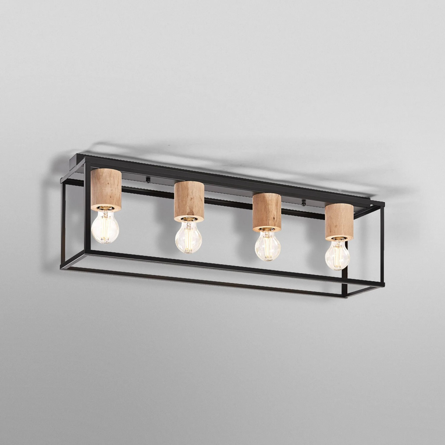 Ledvance Deckenleuchte Decor Nairobi 4-flammig Schwarz 22,7 cm