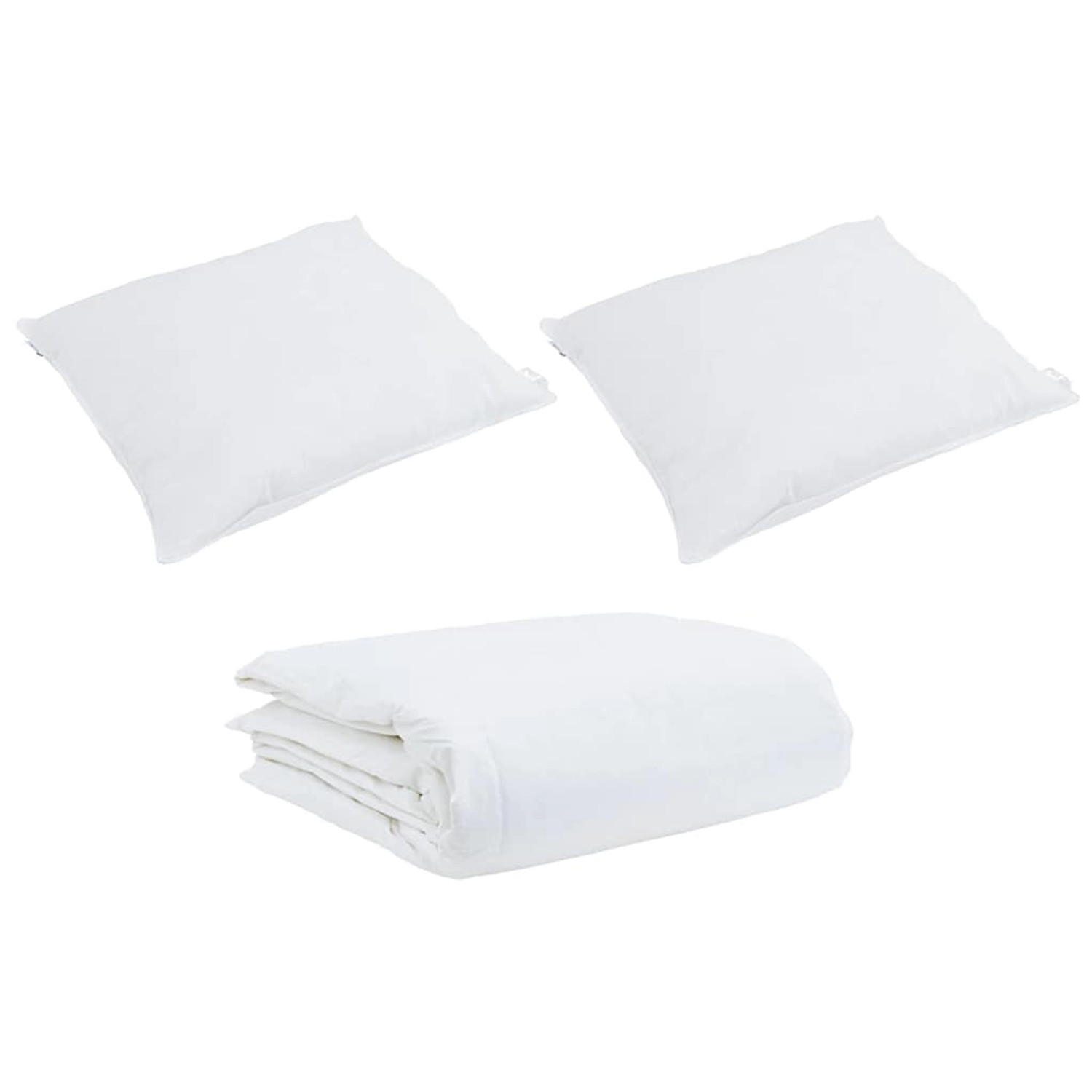 vidaXL Bettdecken Set mit Kissen 3-Tlg Weiß Daunenfeder 3376997 günstig online kaufen