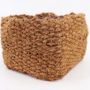 Aquagart Kokos Pflanzkorb, 25x25x20cm, ideal für Teichbepflanzung und Ufermatte.