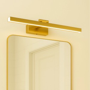 Licht-Erlebnisse LED Bilderleuchte Mit Schalter In Messing 3000 K 39 cm Breit