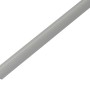 Silbernes L-förmiges Abschlussprofil aus Aluminium, 8x19x2000 mm.