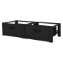 Schwarzes ML-Design Waschmaschinen Untergestell mit 2 Schubladen, 128x53,5x31,5cm.