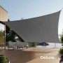 Tectake Sonnensegel  Rechteckig Mit Uv Schutz 50  Für Balkon  Garten und Terrasse 5 4 x 5 4 M 540 x 540 x 1 cm Grau_7