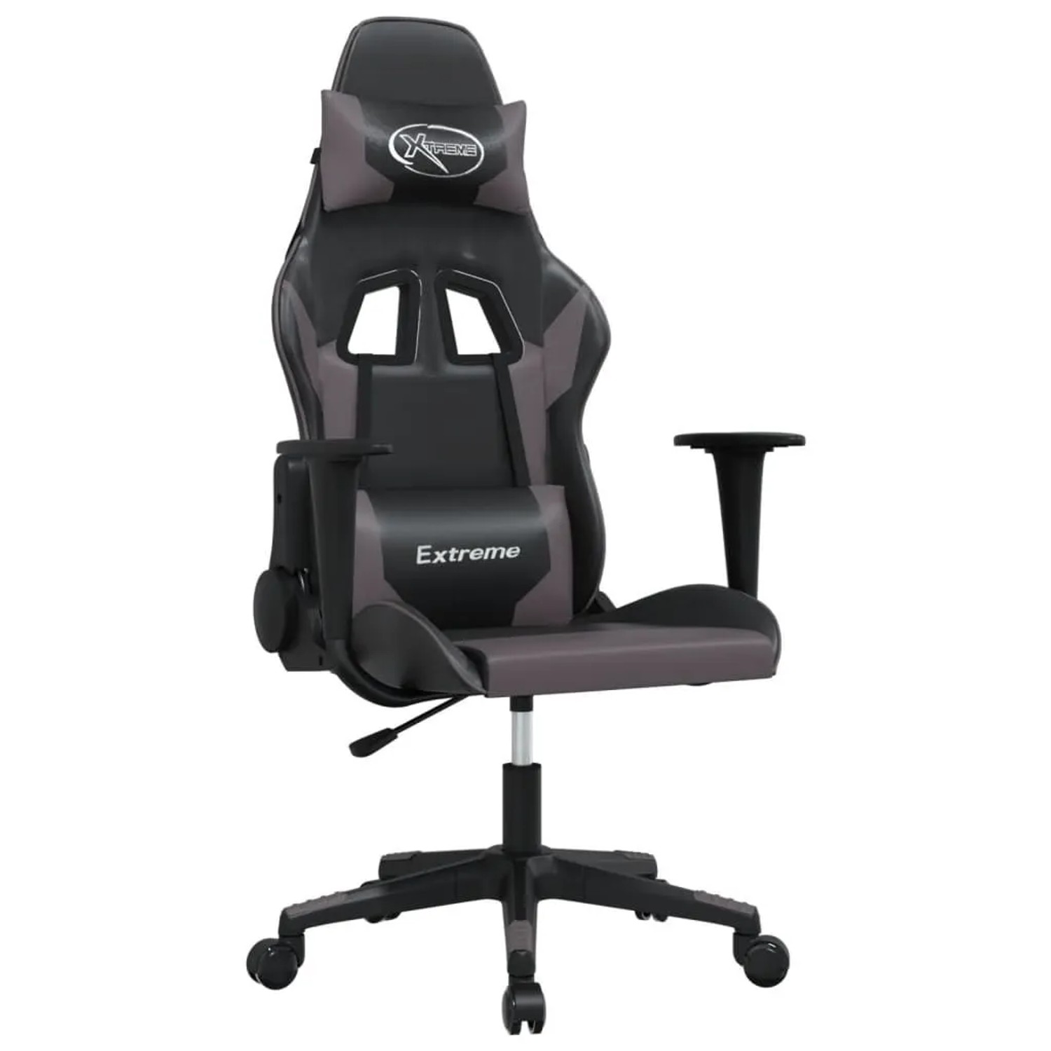 vidaXL Gaming-Stuhl mit Massagefunktion Schwarz und Grau Kunstleder 345449 günstig online kaufen