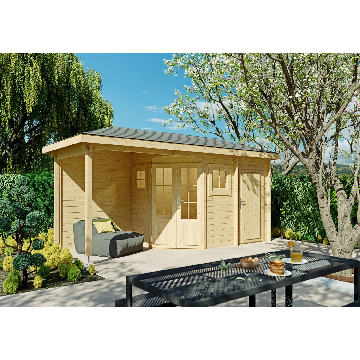 Fjordholz 5-Eck Gartenhaus Modell Evelyn 1E