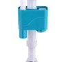 Weiß-türkiser Spülkasteneinsatz, Füllventil und Glocke. Universal für 3-9 Liter Spülmenge mit Start/Stop Funktion.