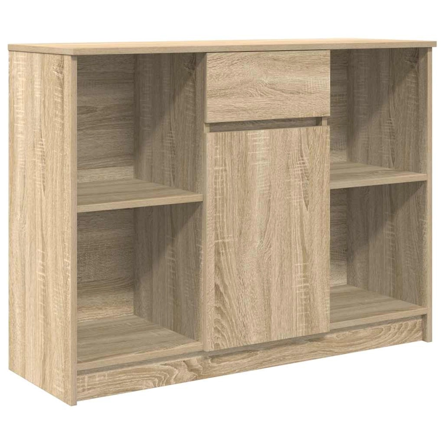 vidaXL Sideboard mit Schublade Sonoma-Eiche 101x35x76 cm Holzwerkstoff 861564