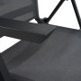 Detailansicht der anthrazitfarbenen Siena Garden Klappliege Tauro mit Textilbespannung und Aluminiumgestell.