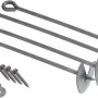 Bodenanker-Set für AXI Schaukel, 4 Stück, inklusive Schrauben und Unterlegscheiben.