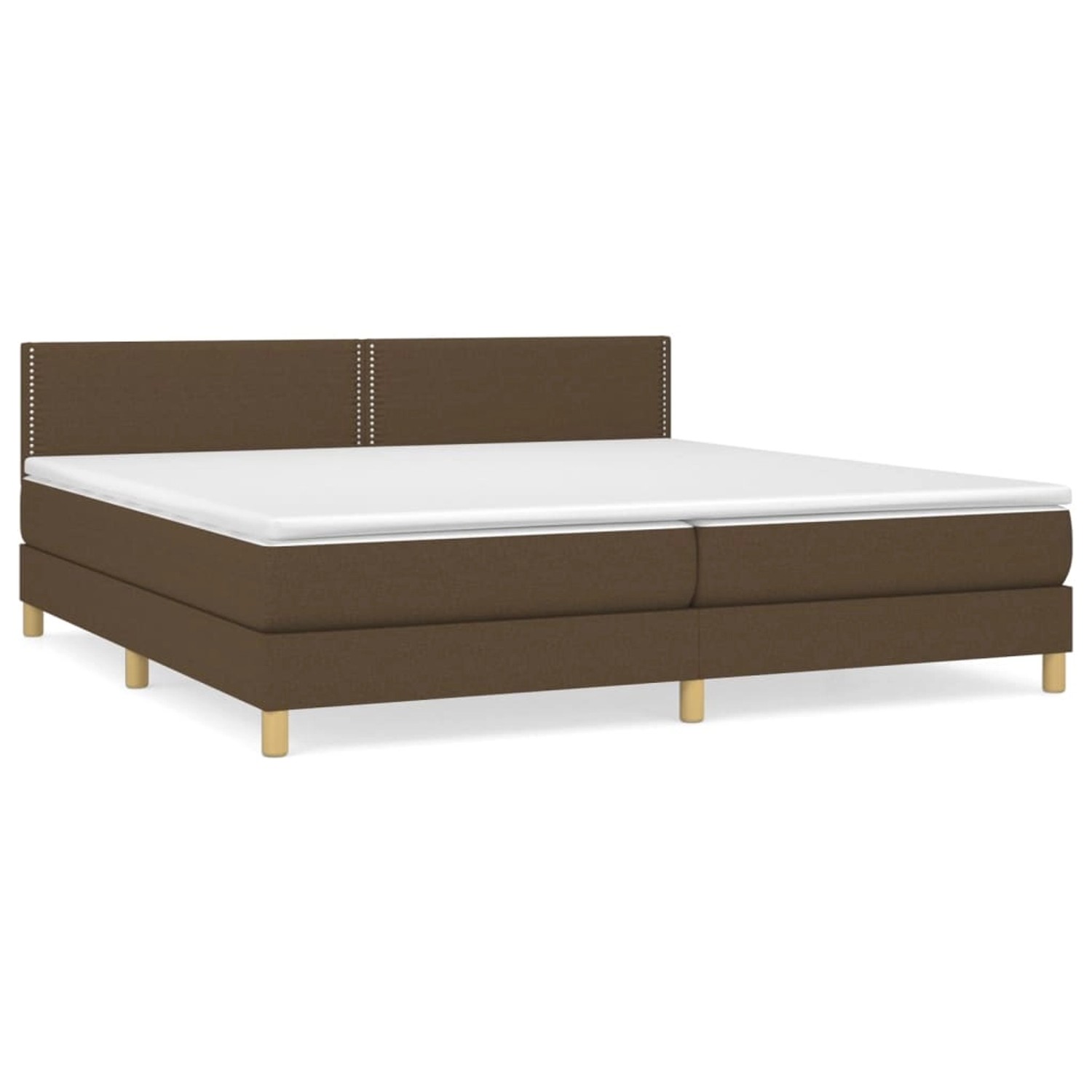 vidaXL Boxspringbett mit Matratze Dunkelbraun 200x200 cm Stoff 3140564 günstig online kaufen