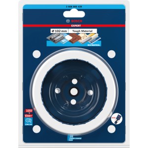 Bosch Expert Lochsäge Tough Material, Ø 102 mm, für robuste Materialien.