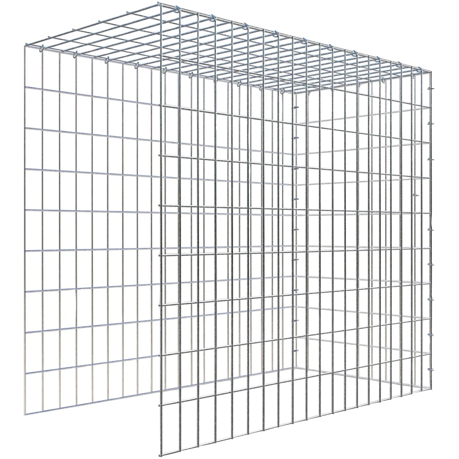 Gabiona C-Ring-Gabione-Anbaukorb Typ 4 90 x 100 x 50 cm Maschenw 5 x 10 cm