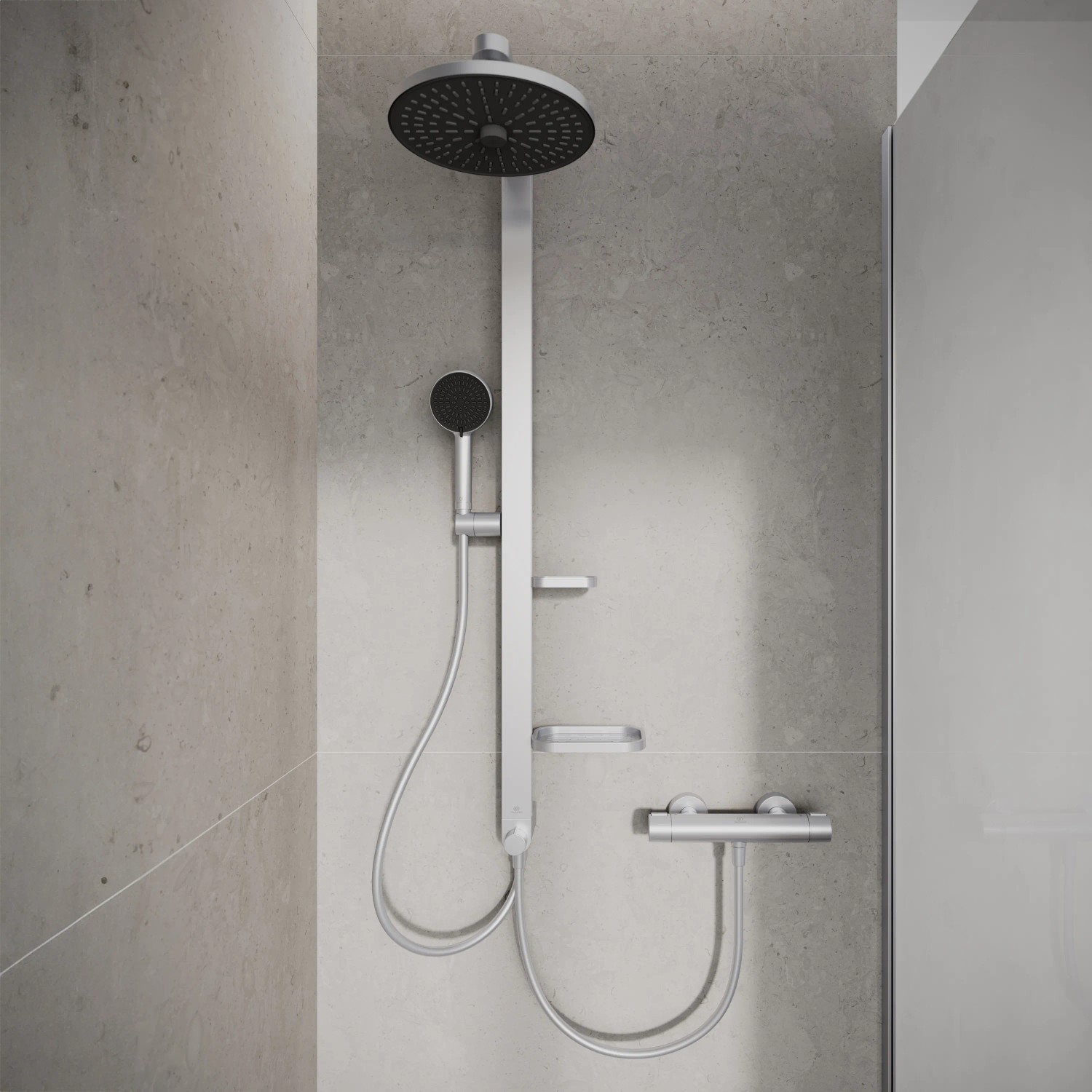 Moen Align Dusch-Armatur Set (ohne Duschkopf/Ventil) – Chrom, Minimalistisches Design – Modell T2192NH