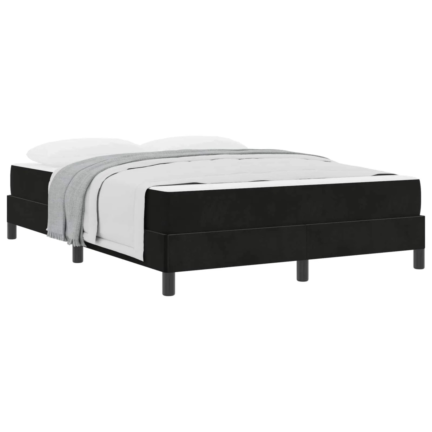 vidaXL Boxspringbett mit Matratze Schwarz 160 x 220 cm Stoff 3398799 günstig online kaufen