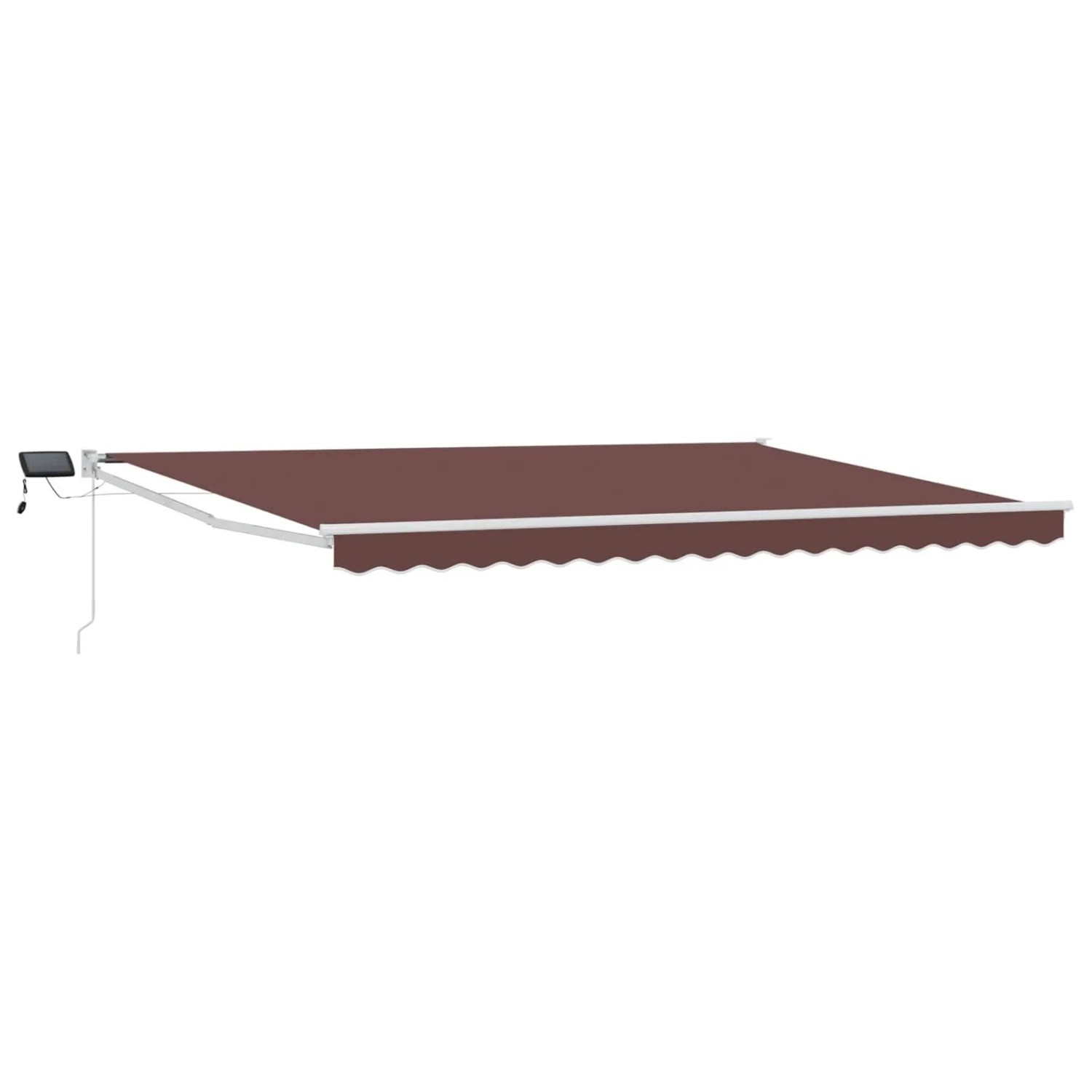 vidaXL Manuelle Gelenkarmmarkise mit LEDs Braun 5 x 3 m 3419328