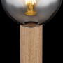 Globo Tischlampe Moitas, schwarz matt mit Rauchglas, 30cm hoch. Moderne Design-Tischleuchte.
