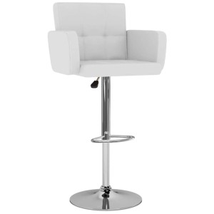 vidaXL Barhocker 2 Stk Weiß Kunstleder 323653