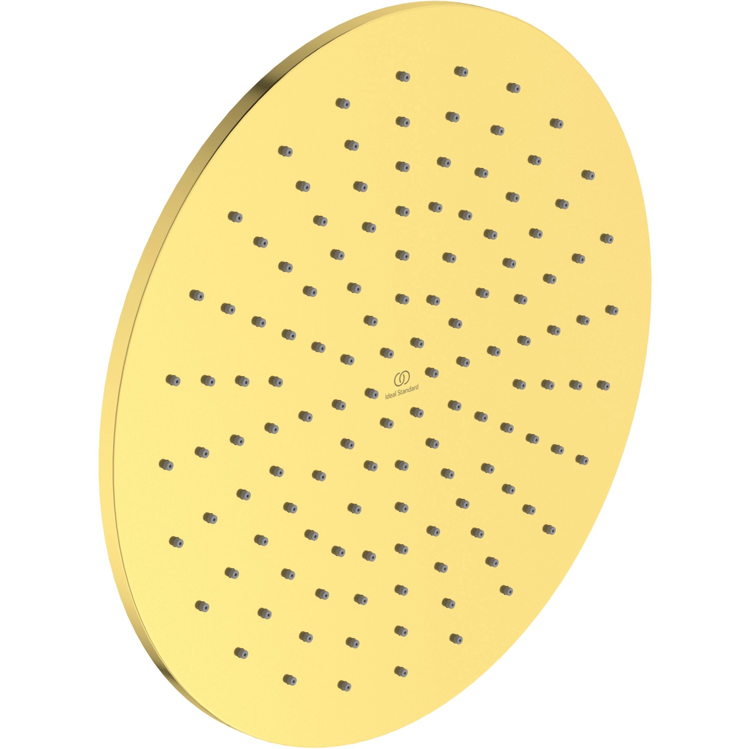 Runde Ideal Standard Kopfbrause Idealrain Atelier in gebürstetem Gold, Ø 300 mm.