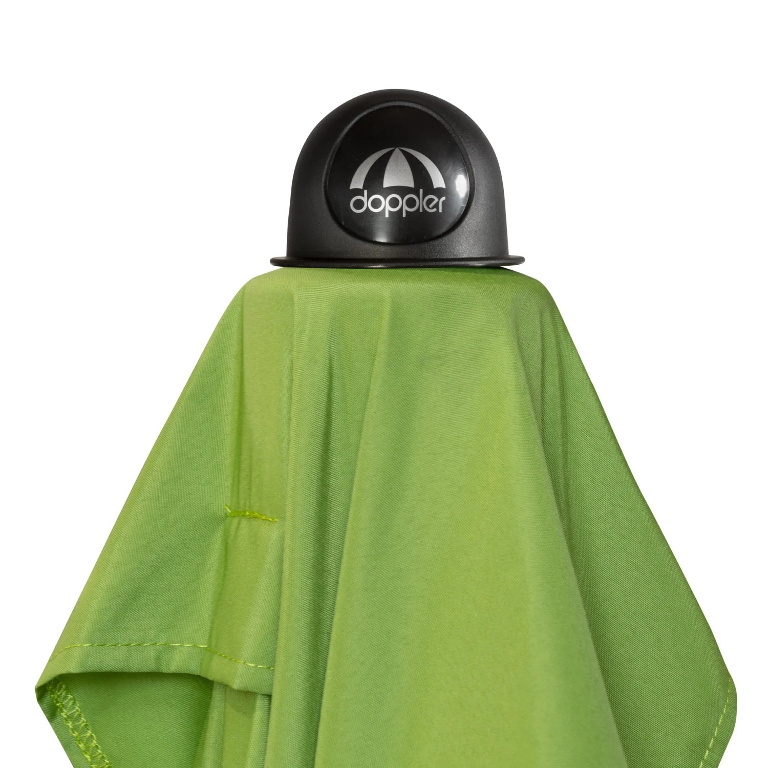 Detailaufnahme: Doppler Marktschirm Active, 210x140 cm, Fresh Green, Kurbelmechanik.