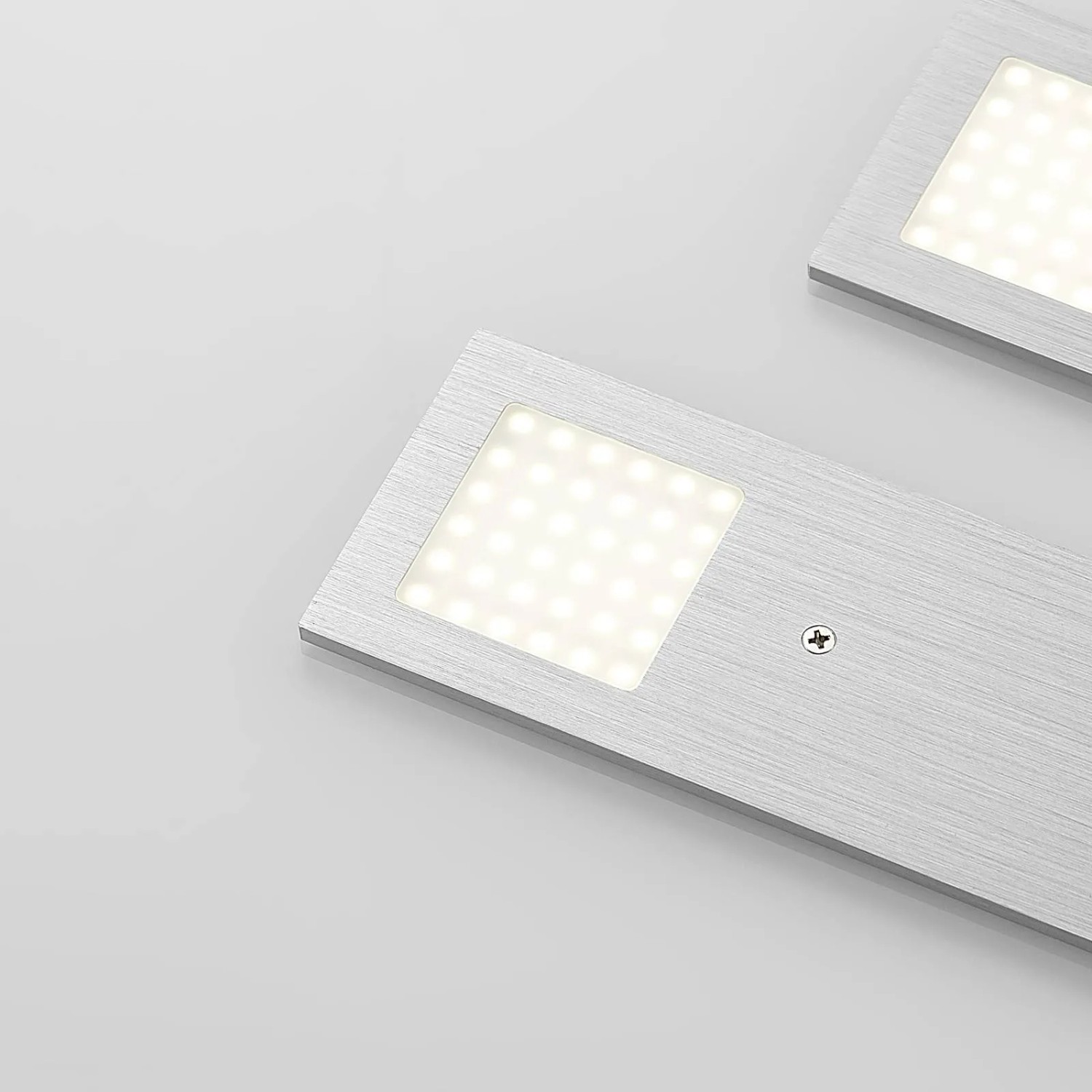 Arcchio LED Unterschrankleuchten Nortra, 3er Set, Alu, dimmbar, moderne Wohnzimmerleuchte.