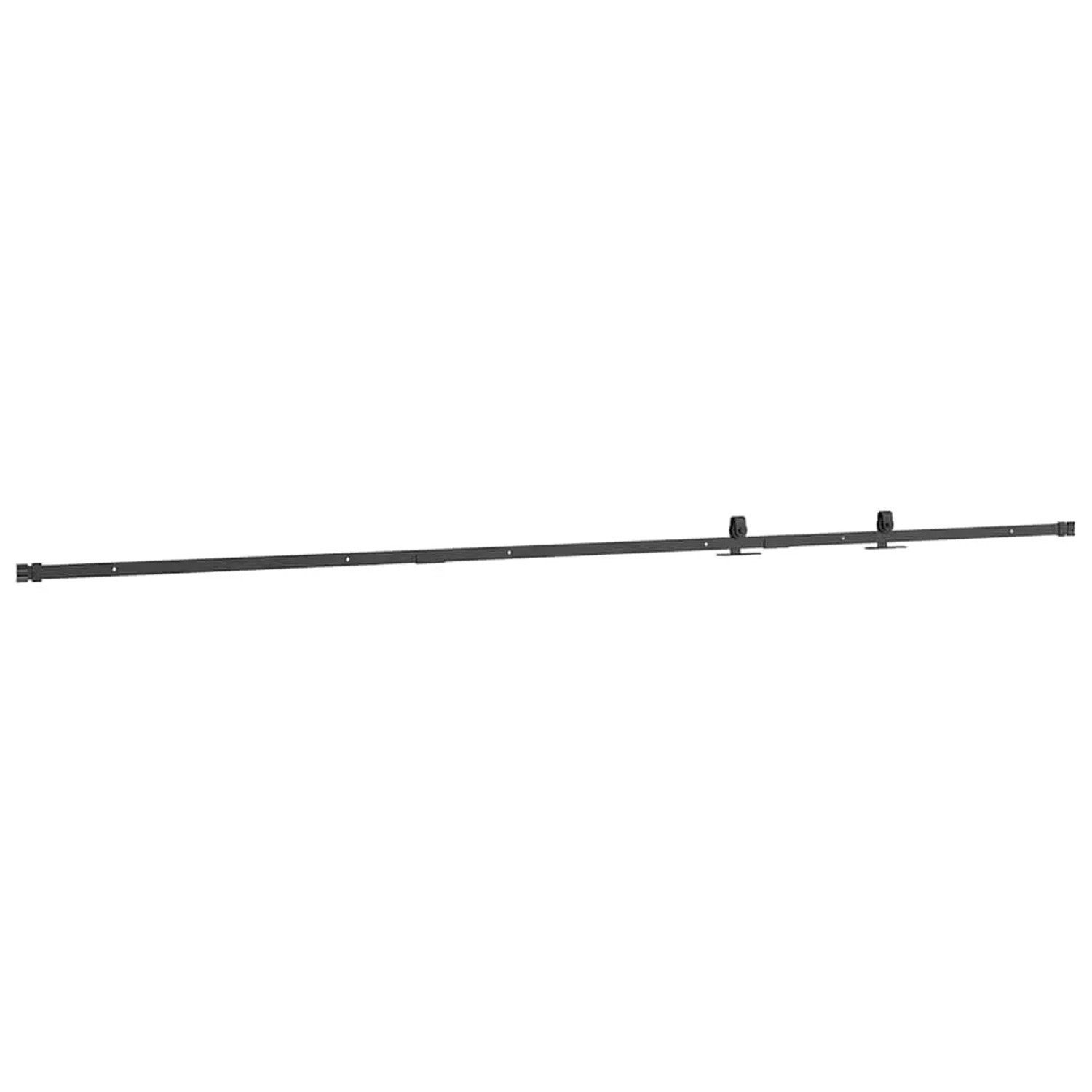 vidaXL Schiebetürbeschlag Set 244cm aus Karbonstahl für Schranktüren.