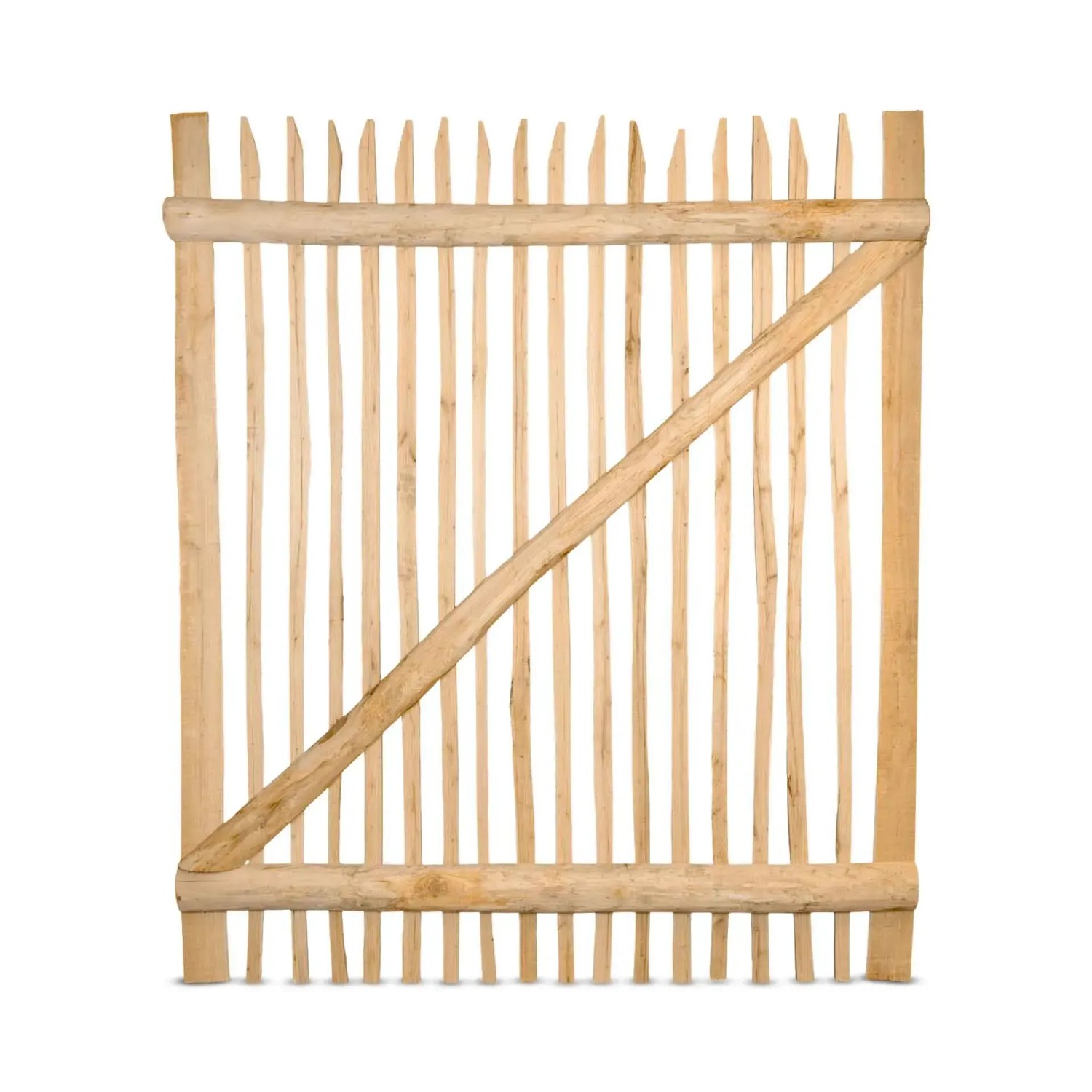 Stiltreu Staketenzaun-Tor aus Edelkastanie, 150x175 cm, für Zäune & Sichtschutz.