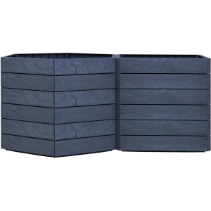 Garantia Hochbeet Ergo Vario 3 Stone, flexibles Kunststoff-Hochbeet in Steinoptik.