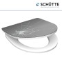 Schütte WC-Sitz Broken Glass mit Absenkautomatik und Schnellverschluss.