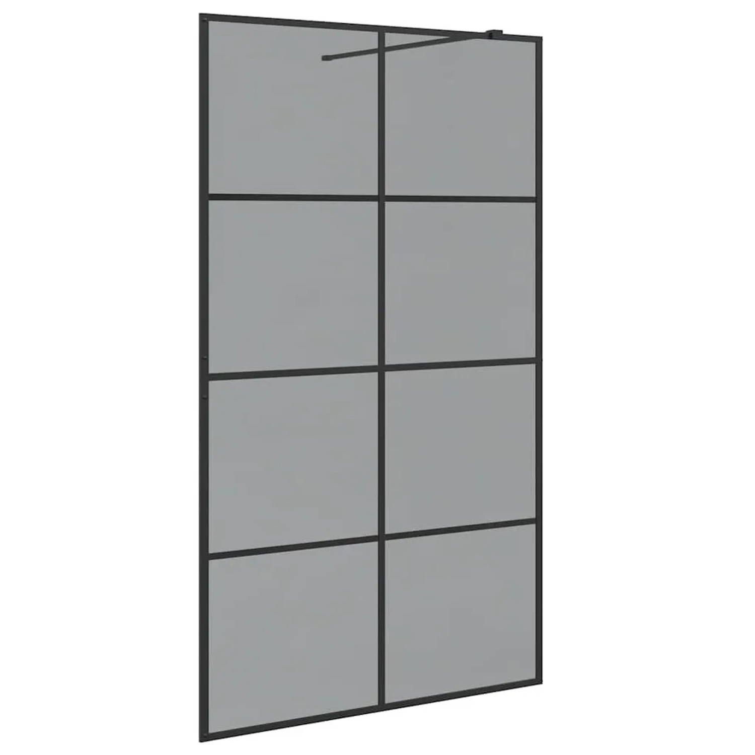 vidaXL Walk-In Duschwand Schwarz 115 x 195 cm Gehärtetes Glas 42022050