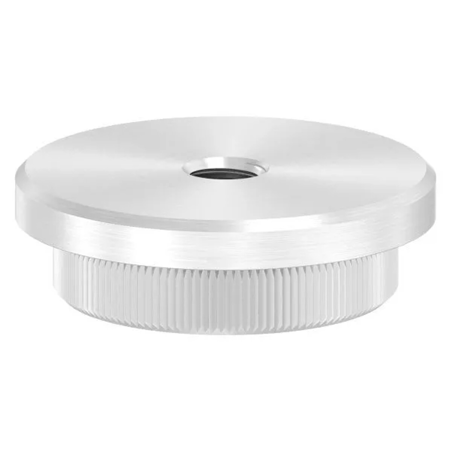 FeNau Einsteckstopfen V2A Edelstahl Ø 42,4 mm Rohr 4,0 mm Wandstärke M8 Flach