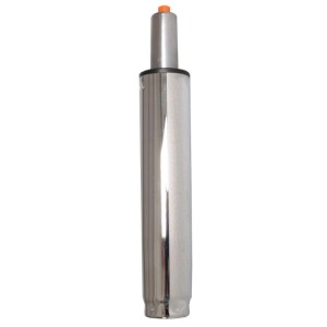 Verchromte Gasdruckfeder für Bürostühle, Esszimmerstühle. Höhenverstellbarer Gaslift mit orangefarbenem Auslöser.