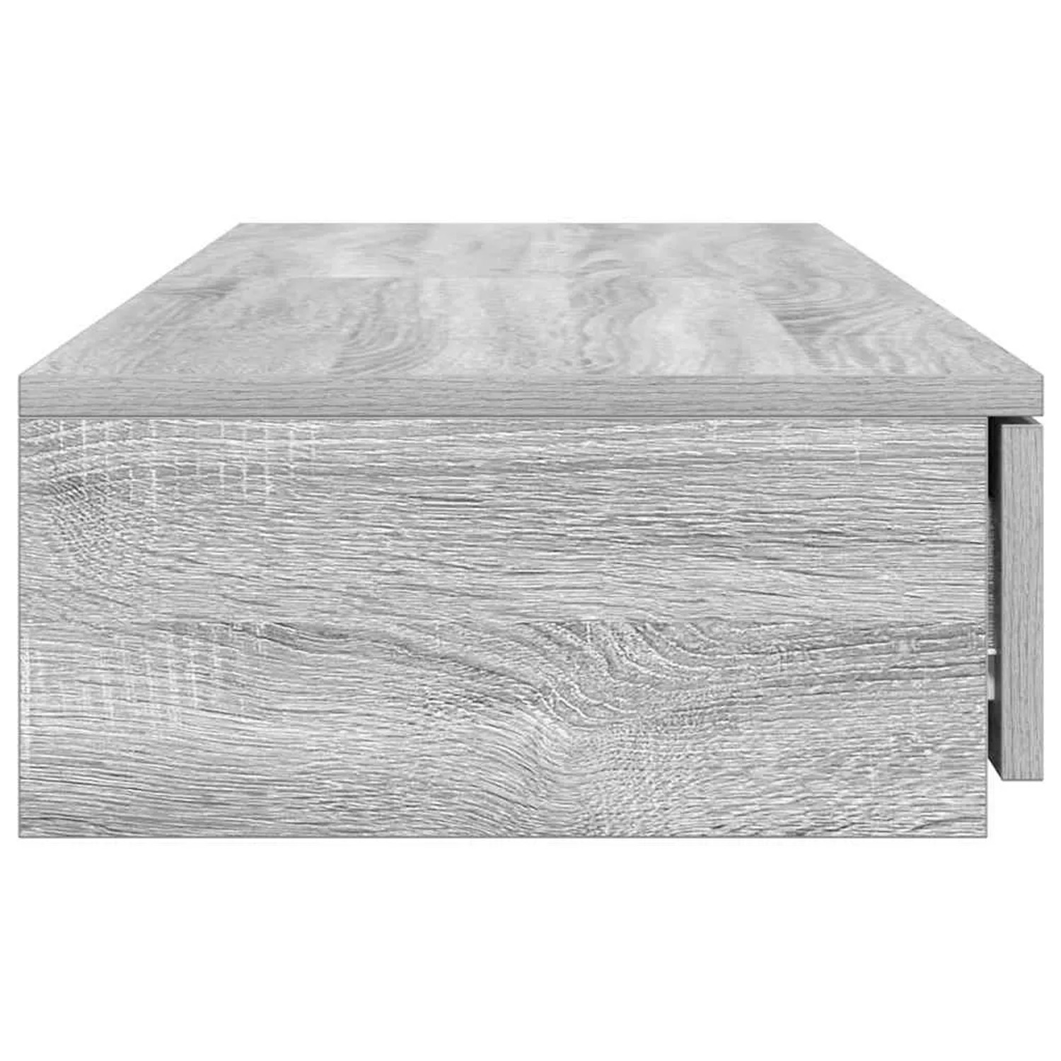 Graue Sonoma Bettschublade aus Holzwerkstoff mit Holzmaserung. Ideal für Nachttische.